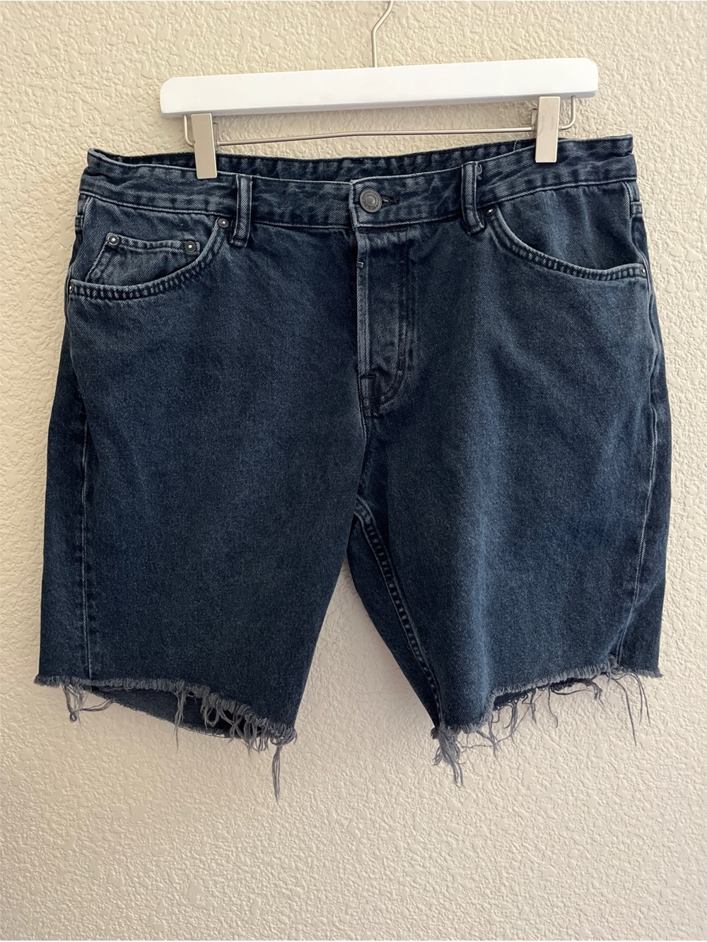 Allsaints Black Cutoff Jean Shorts Men’s Size 36